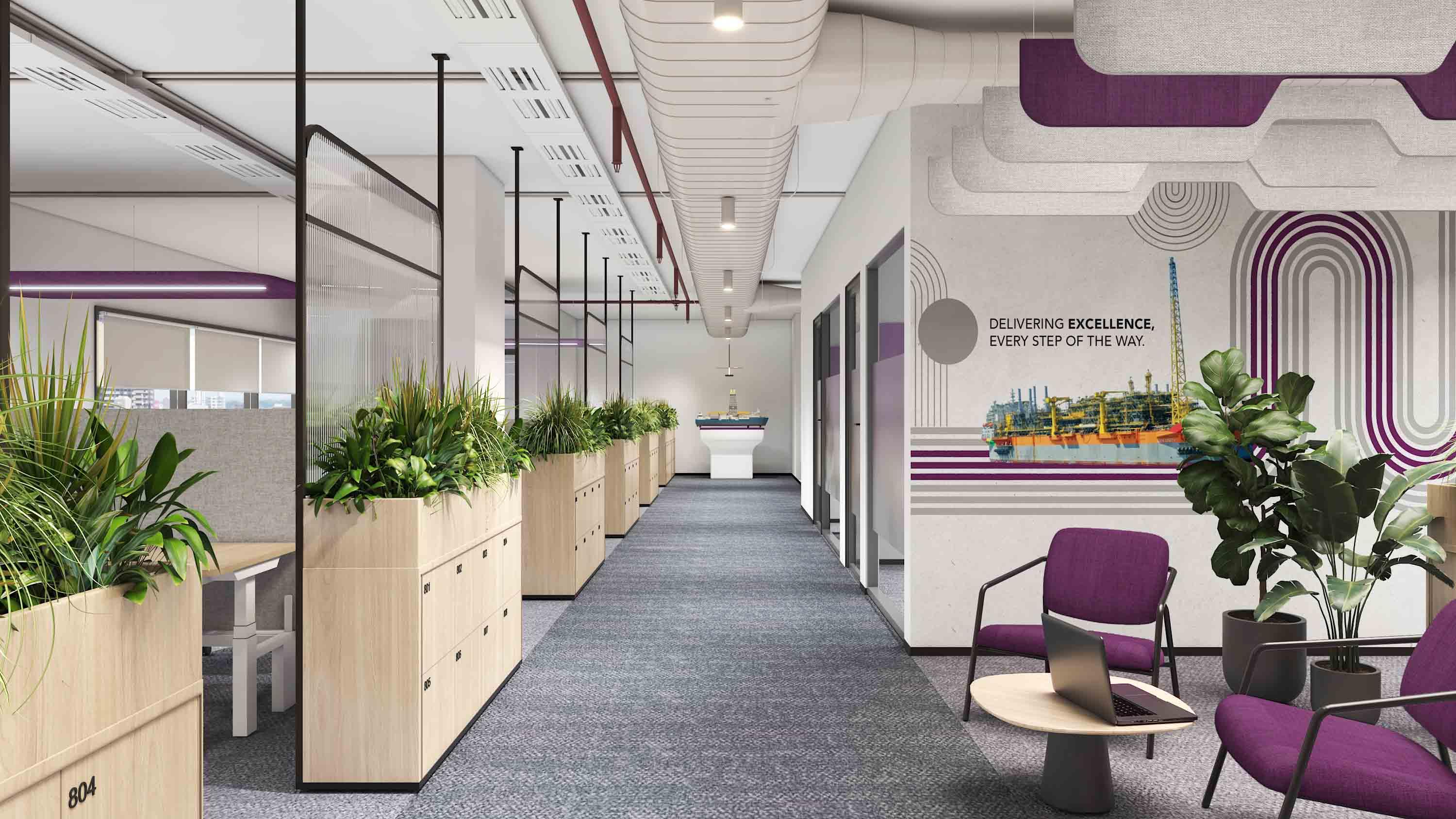 SBM Offshore Bangalore workplace design 4